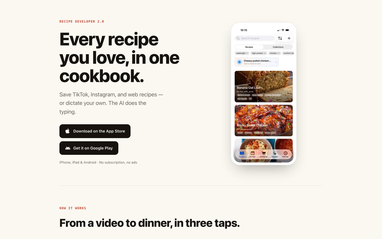 The Recipe Developer website